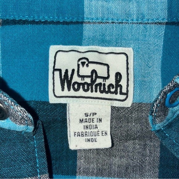 Woolrich Blue and Black Plaid Button-Down Shirt - Picture 4 of 4